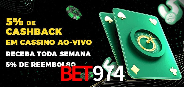 Promoções do cassino ao Vivo bet974